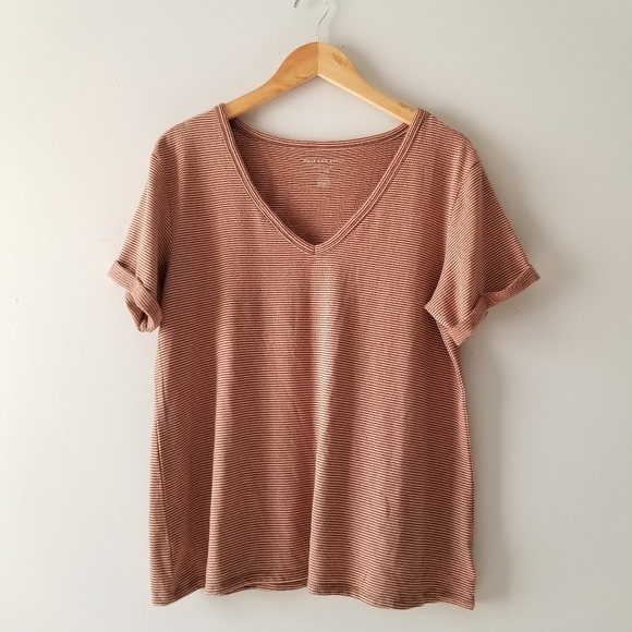 American Eagle Soft & Sexy Plush Striped Tee - Picture 2 of 7